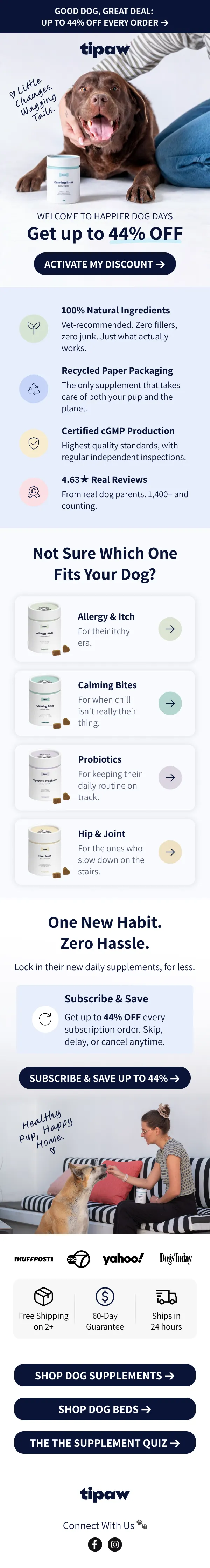 Tipaw — Welcome 1 — 44% off